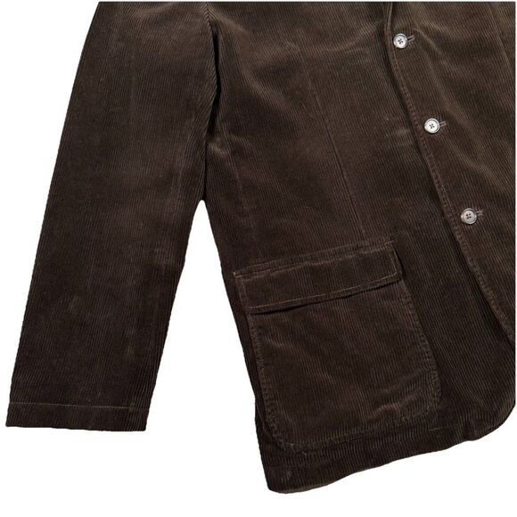 J Crew Blazer Mens XL Chocolate Brown Vintage Cord Sport Coat Elbow Patch - Picture 3 of 16